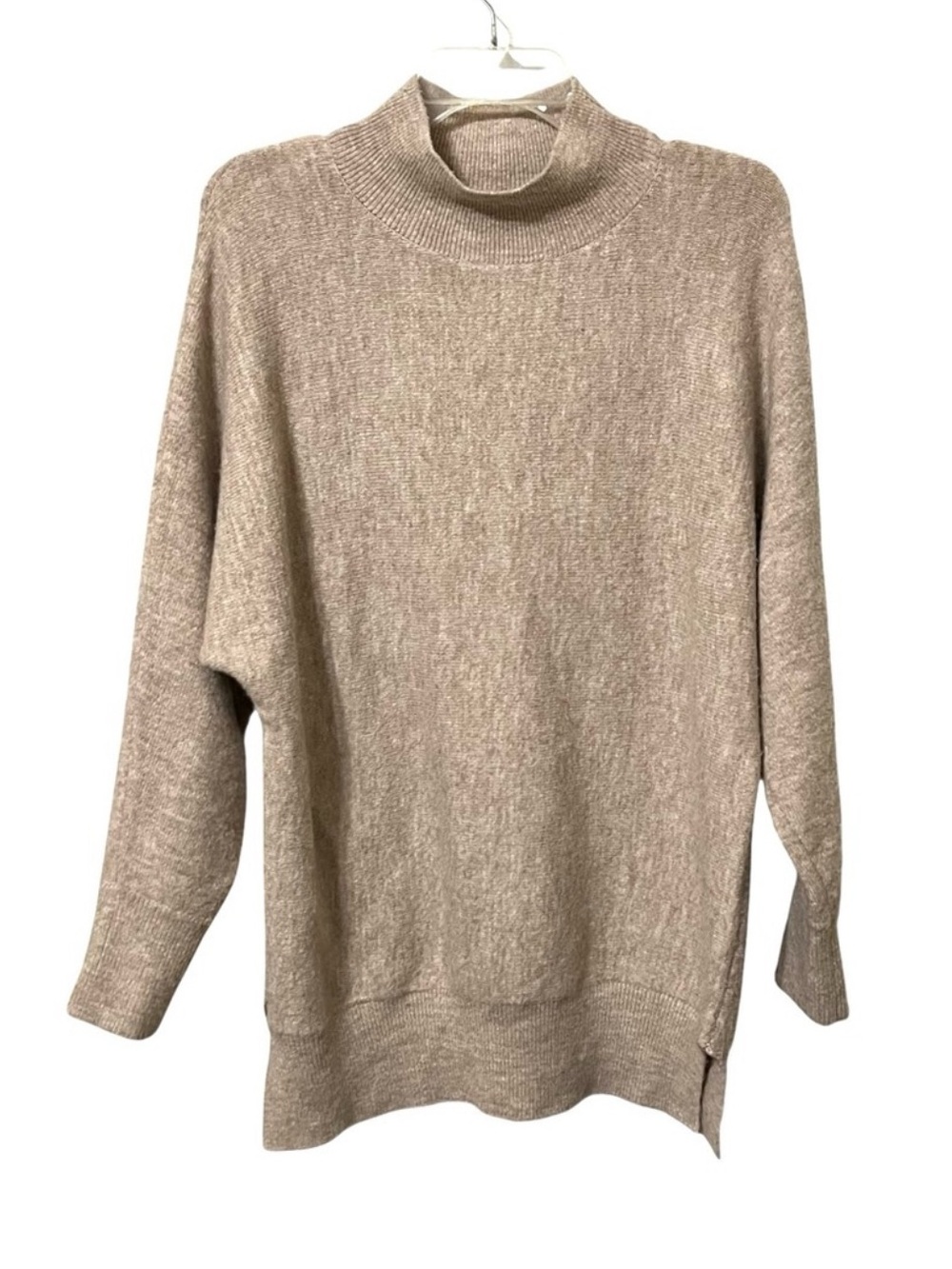 Magaschoni Oatmeal Mock Neck Long Sweater